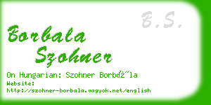 borbala szohner business card